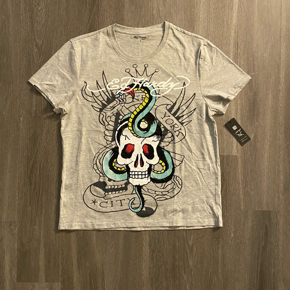 Ed Hardy snake/skull t shirt